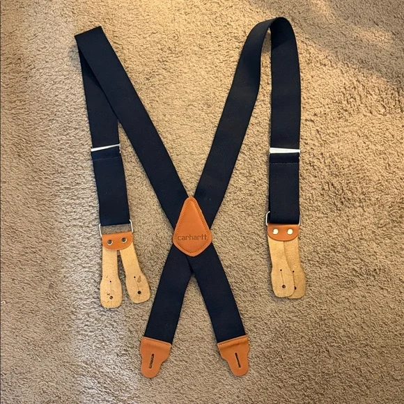 Carhartt Navy Dungaree Men's Suspenders - Picture 1 of 2